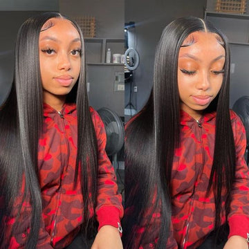 Neobeauty Hair HD Transparent Lace  5x5 Closure Wig Straight Human Hair Lace Front Wig Invisible Lace Wig